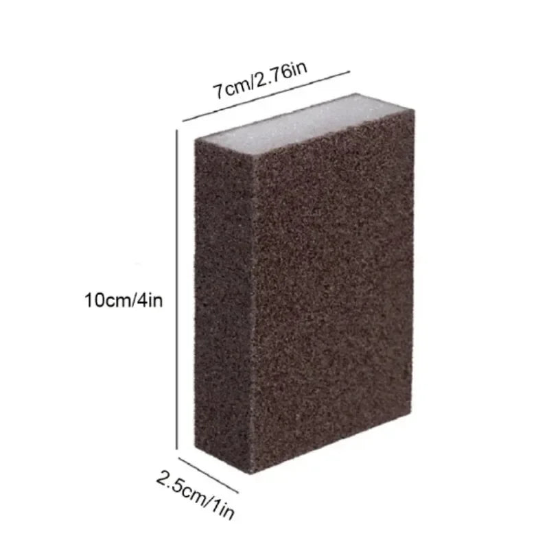 2 pieces magic sponge cleaning brush by Clarify.pk with brown scouring pad and white sponge side