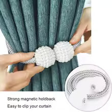 Clarify.pk magnetic curtain holders pack of 2 with strong magnetic holdback and easy grip design