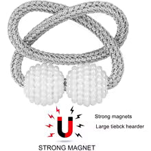 Clarify.pk magnetic curtain holders pack of 2 with strong magnets and textured white decorative ends