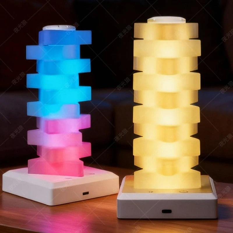 Triangle Cube Atmosphere Lamp – RGB Multi-Colour Rechargeable Desk Light KT