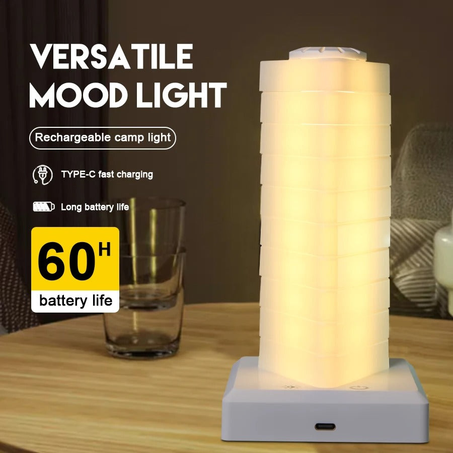 Triangle Cube Atmosphere Lamp – RGB Multi-Colour Rechargeable Desk Light KT