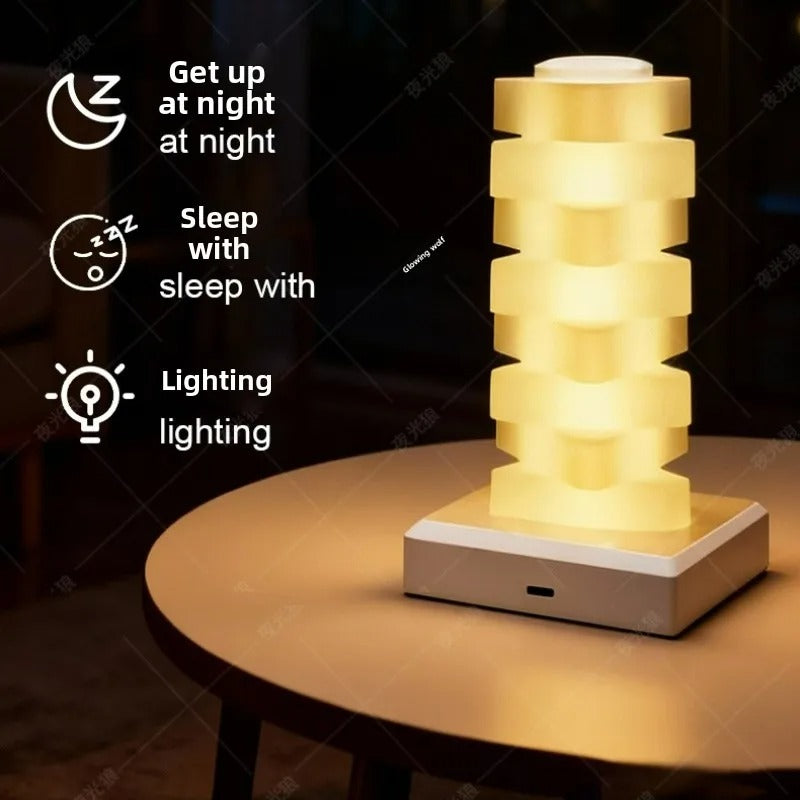 Triangle Cube Atmosphere Lamp – RGB Multi-Colour Rechargeable Desk Light KT