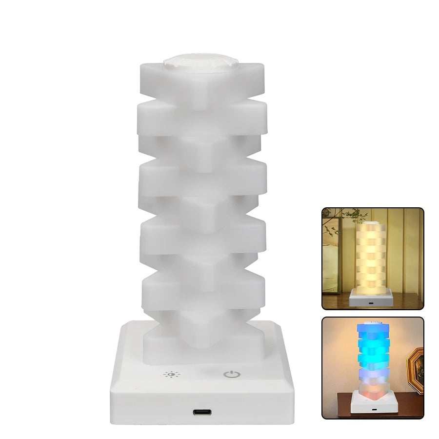 Triangle Cube Atmosphere Lamp – RGB Multi-Colour Rechargeable Desk Light KT