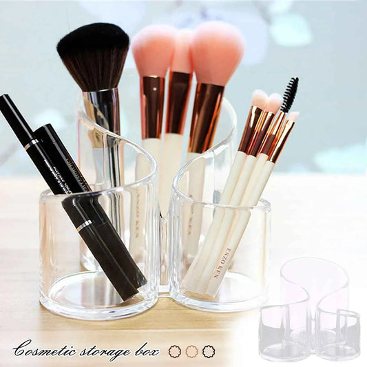 Stylish makeup brush holder acrylic for organizing cosmetic brushes and tools in a chic design