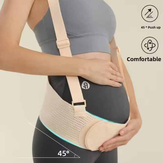 Clarify pk beige maternity support belt with adjustable straps on pregnant woman pregnancy support belt for pain