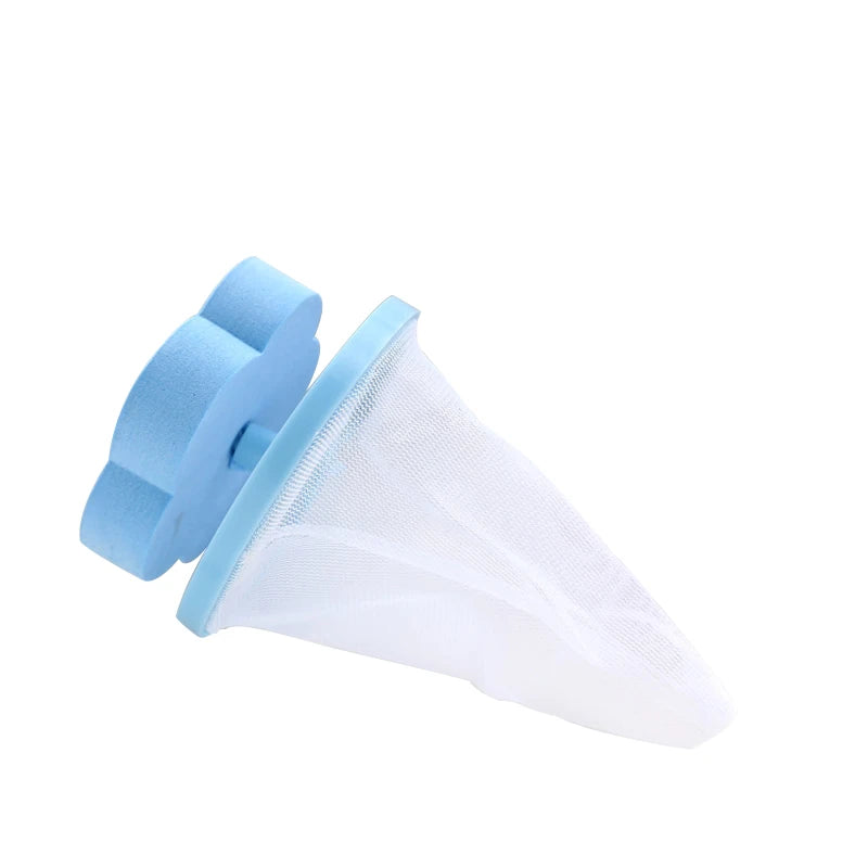 Clarify.pk mesh filter laundry bag for washing machine with blue plastic top and white mesh net
