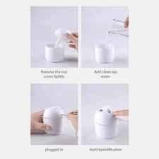 Clarify mini air humidifier 250ml with removable top, easy water filling, and plug-and-play design