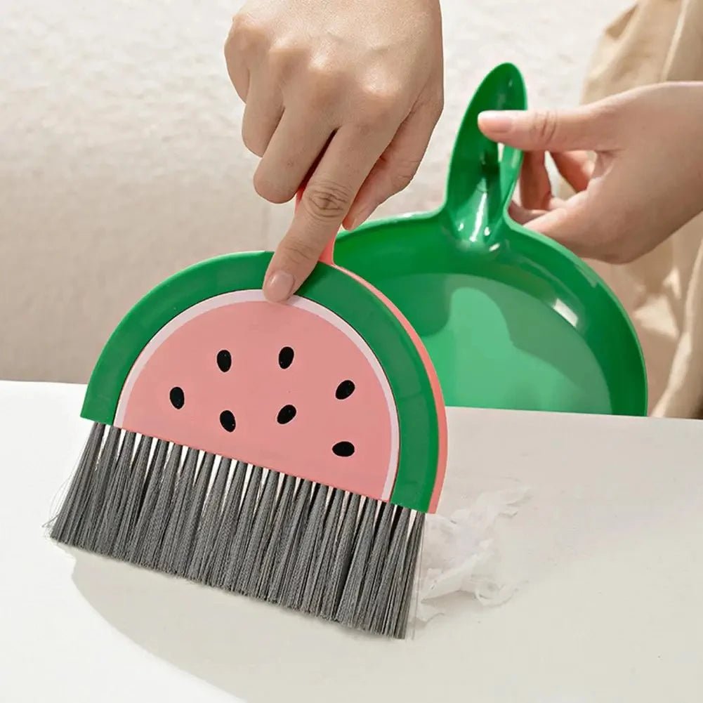 Mini Desktop Broom & Dustpan Set – Funny Fruit Pattern - Clarify.pk