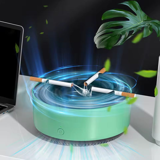 Clarify.pk green anti smoke ashtray air purifier with fast smoke absorption and futuristic design