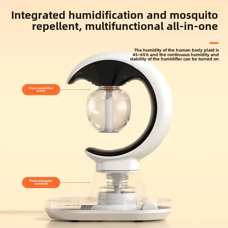 Clarify.pk moon shaped humidifier night lamp with integrated mosquito repellent and multifunctional design