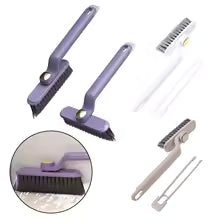 Multi-function crevice cleaning brush set with various brush heads for detailed and versatile cleaning tasks