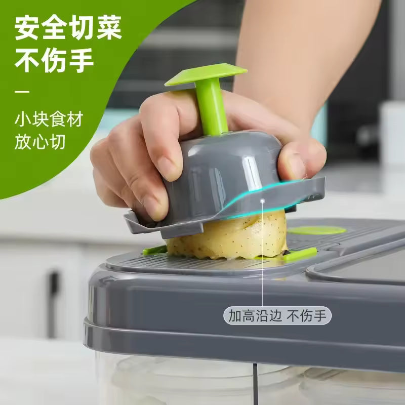 Clarify.pk multi functional vegetable slicer grater with hand guard slicing potato safely