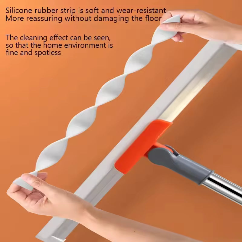 Clarify.pk multi-purpose floor mop with soft wear-resistant silicone rubber strip for gentle and effective floor cleaning