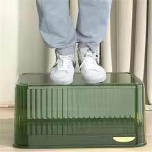Green Clarify.pk multi-purpose household storage box with sturdy design holding person standing on top