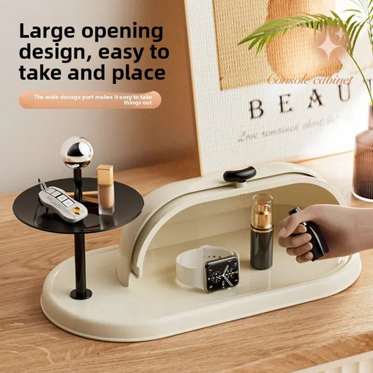 Clarify.pk multi-purpose storage rack for home with large opening design and compartments for small items