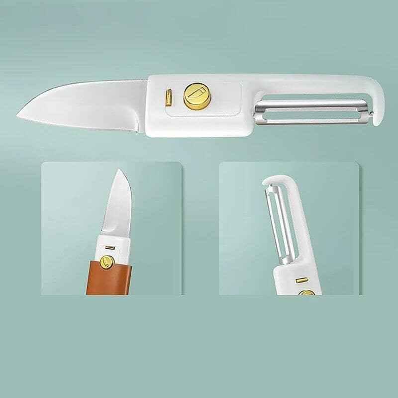 Clarify multifunctional fruit knife peeler with a sleek design for easy peeling and cutting fruits