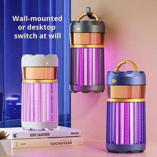 Clarify.pk multifunctional mosquito killer light in white, black, and blue with wall-mounted or desktop switch options