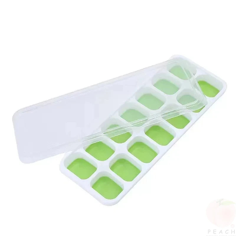 Clarify.pk 14 grid silicone ice cube mold with clear lid for easy ice tray storage