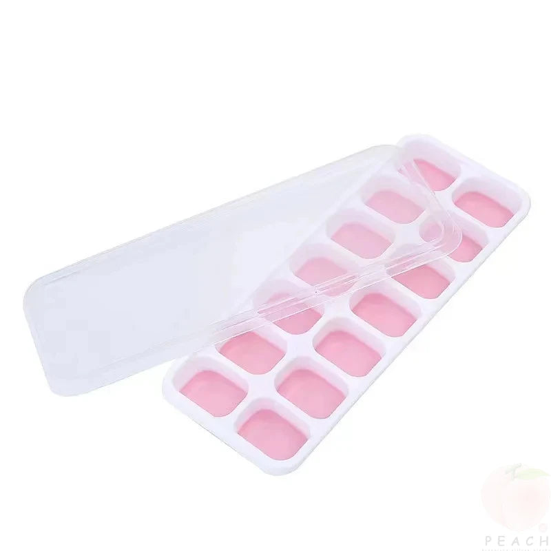 Clarify pk 14 grid silicone ice cube mold with lid for easy ice storage and removal