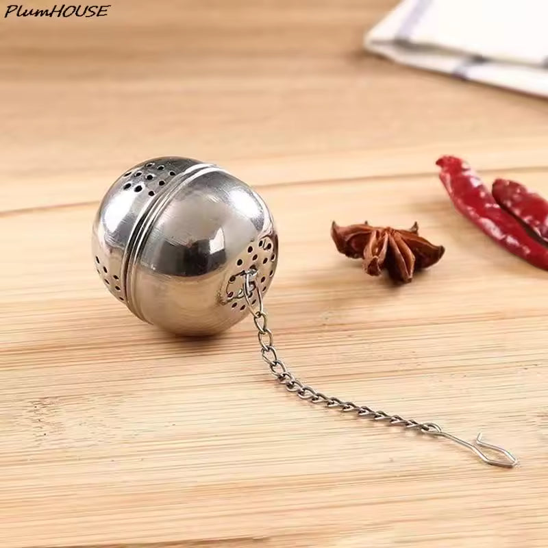 Clarify.pk stainless steel tea leaves diffuser ball with chain for loose leaf tea infusion