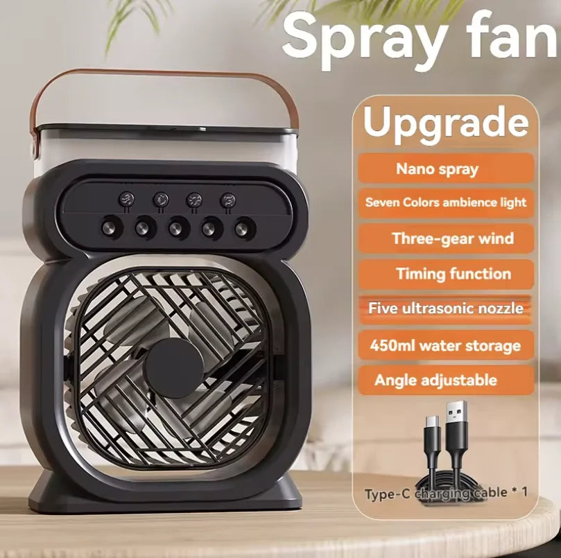 Clarify.pk water mist fan with 3 in 1 air conditioner features nano spray and adjustable angle