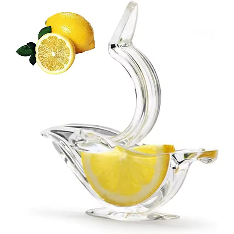 Clarify.pk portable acrylic lemon squeezer with clear design and lemon slice for easy juice extraction