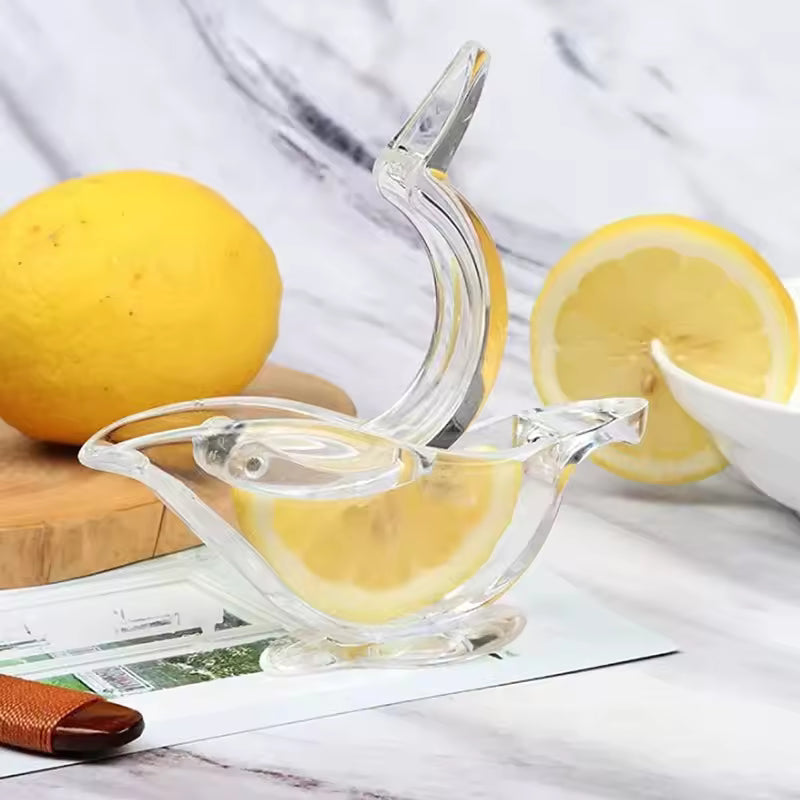 Portable acrylic lemon squeezer by Clarify.pk clear citrus juicer with ergonomic design