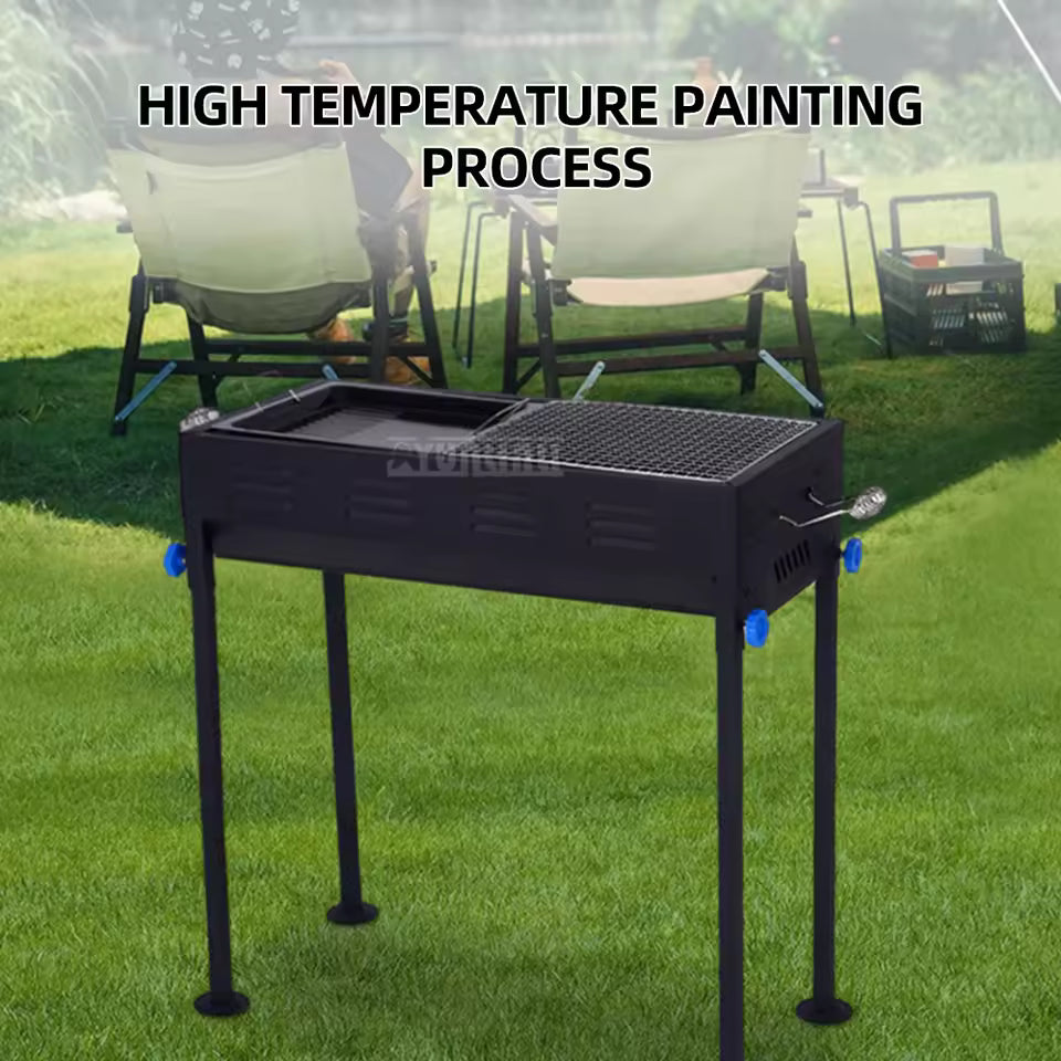 Clarify.pk portable barbecue grill for outdoors with high temperature painting process on green lawn