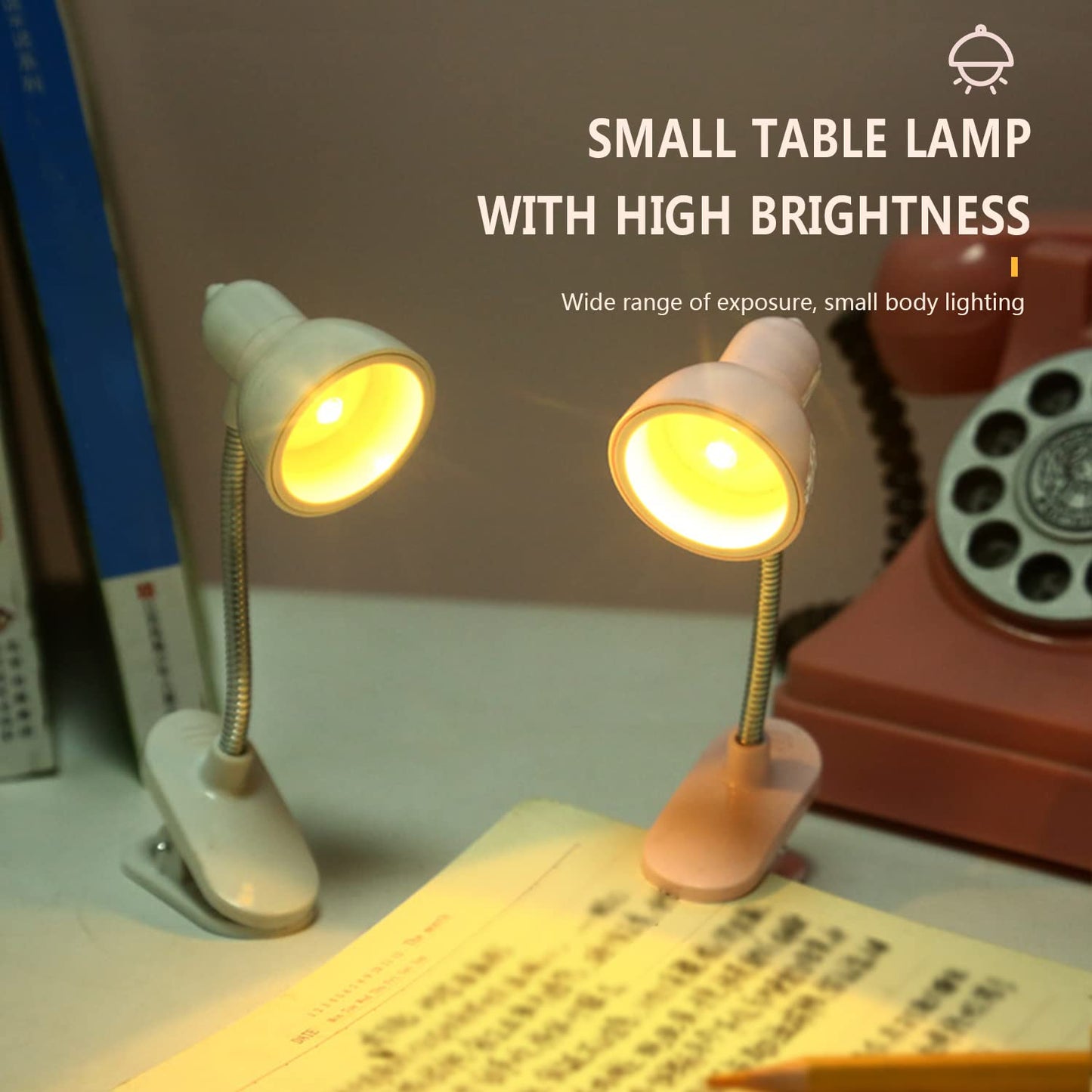 Clarify.pk portable book reading light small table lamp with high brightness and flexible neck