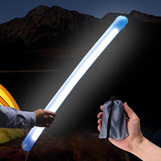 Clarify.pk camping inflatable light glowing bright at night near a tent with carrying pouch
