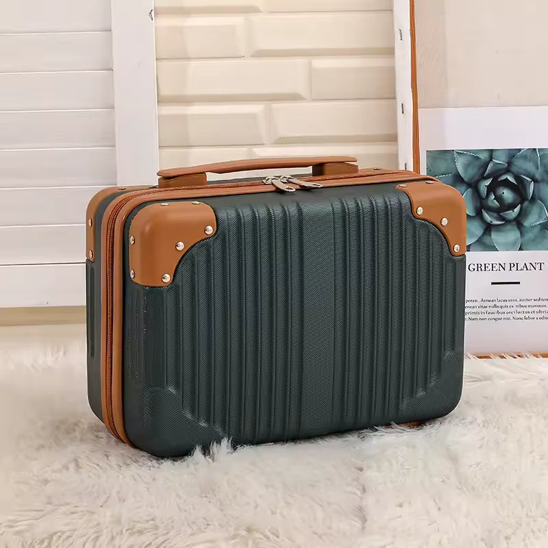 Clarify.pk portable cosmetic organizer with handle in black and brown sturdy design