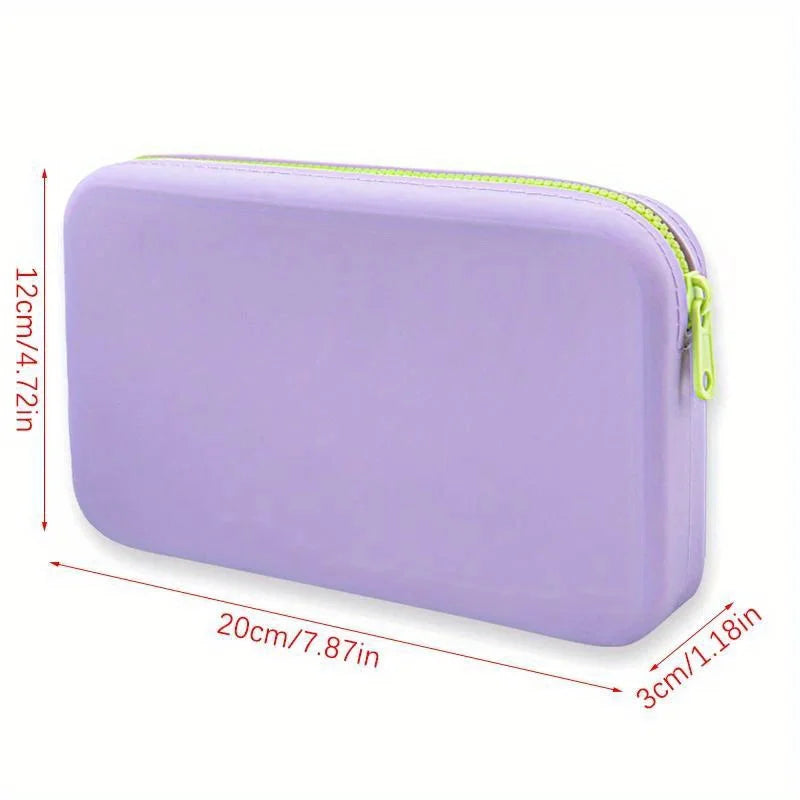 Clarify.pk lavender cosmetic storage bag portable makeup brush organizer with zipper closure