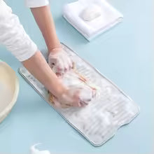 Clarify.pk portable silicone washing board used for hand scrubbing clothes with soap and water