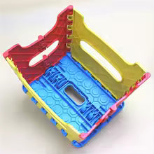 Colorful foldable portable step stool for kids and adults with handle for easy carrying