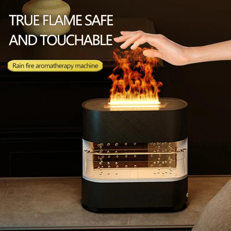 Rain effect humidifier with true flame safe design and aromatherapy feature by Clarify.pk