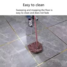 Clarify.pk self adhesive tile stickers shown on floor being mopped for easy cleaning and durability