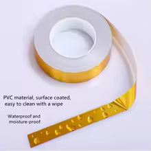 Clarify.pk self adhesive tile stickers tape in gold color with waterproof and moisture-proof features