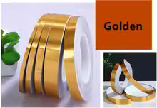 Golden self adhesive tile stickers tape roll for easy and decorative tile applications by Clarify.pk