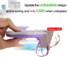 Clarify.pk silicone foldable cup for kids with collapsible design saving space when folded