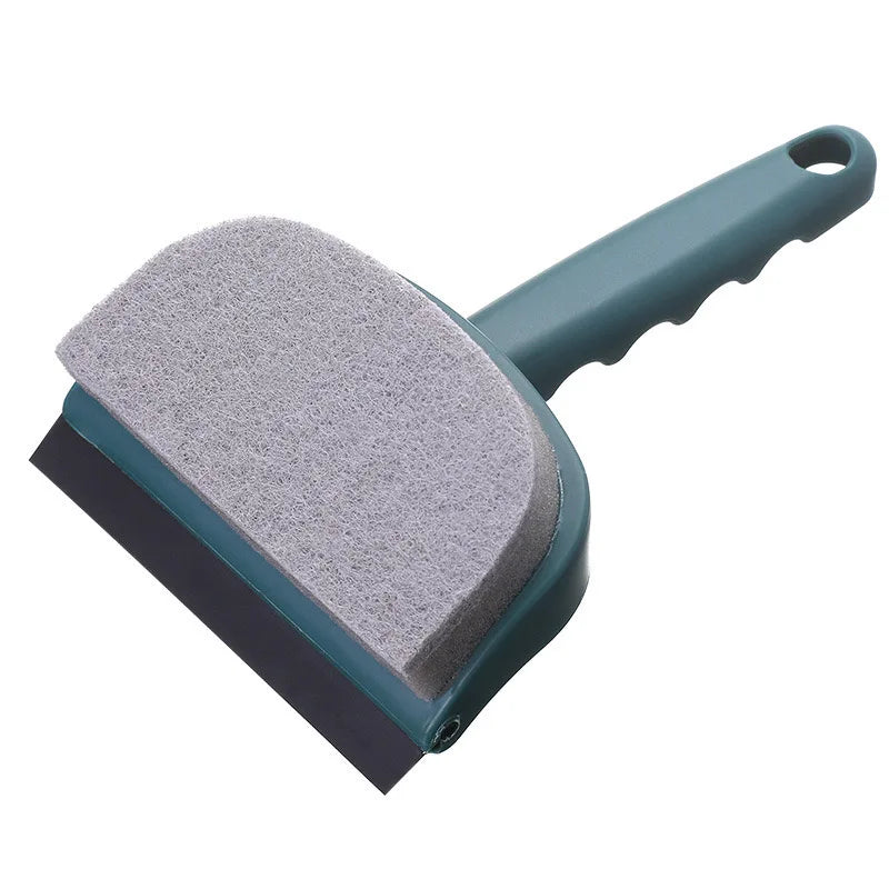 Clarify.pk silicone glass cleaner wiper with ergonomic handle and scrubbing pad for window cleaning