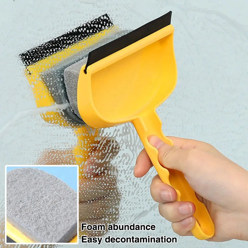 Clarify.pk silicone glass cleaner wiper with yellow handle cleaning soapy window foam