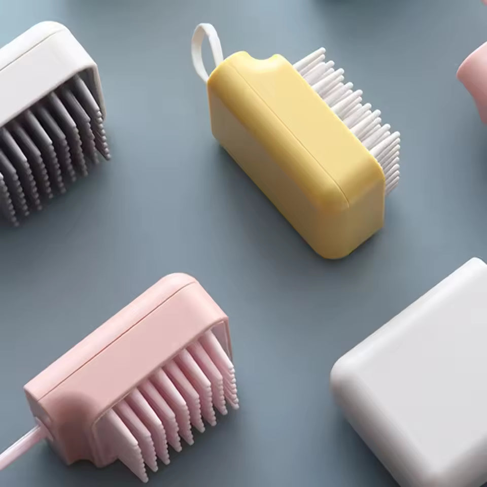 Clarify.pk silicone head massager brush in multiple colors with soft flexible bristles for scalp care