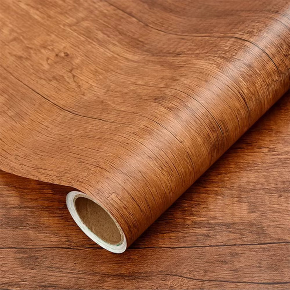 Clarify.pk brown wood texture self adhesive furniture stickers roll wallpaper for easy furniture makeover
