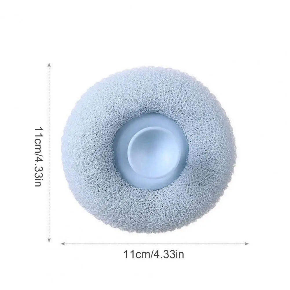Clarify.pk soft bath brush for exfoliating with round shape and 11cm diameter in light blue