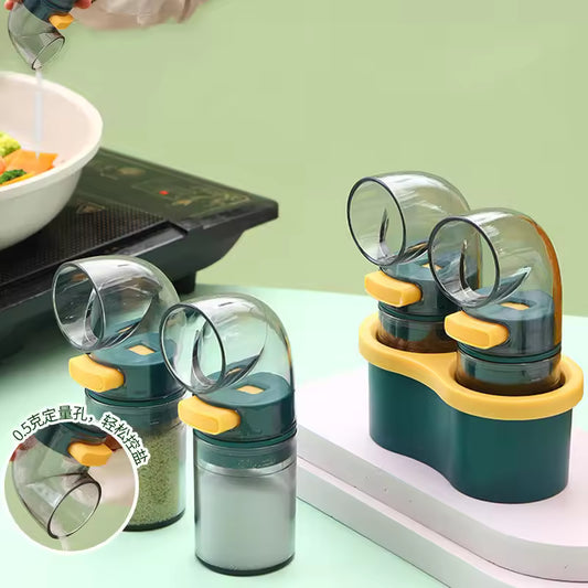 Clarify.pk spice bottle with 0.5 gram measurement green and yellow herb and spice tools set