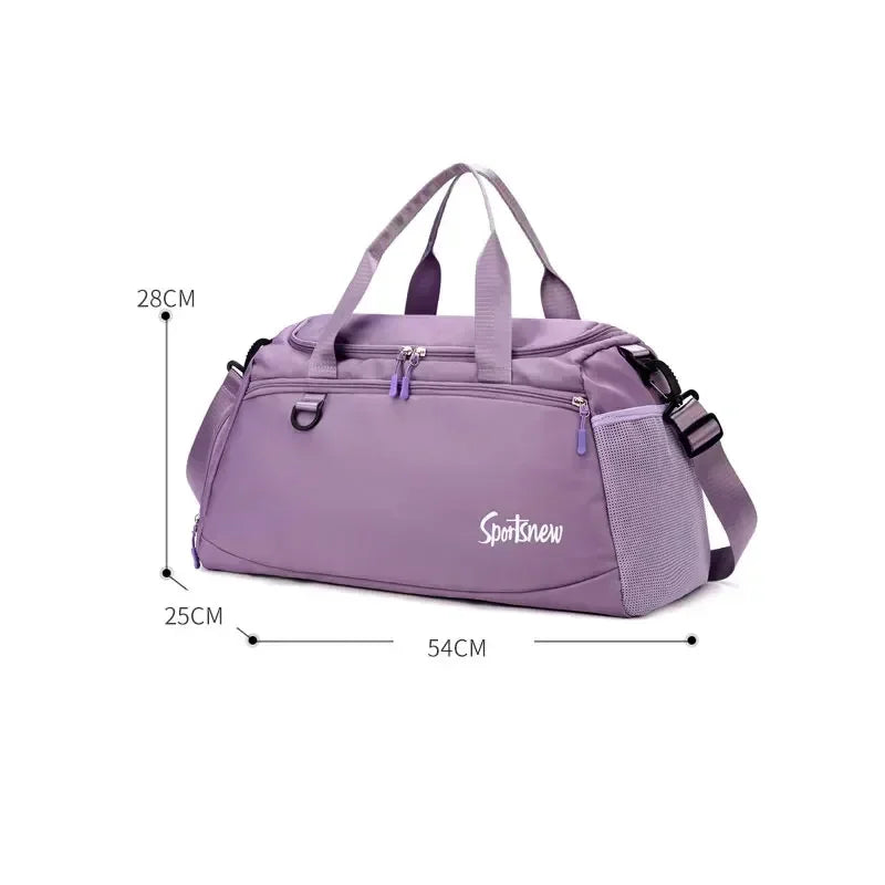 Clarify.pk unisex fitness training bag with shoe compartment in purple with multiple pockets