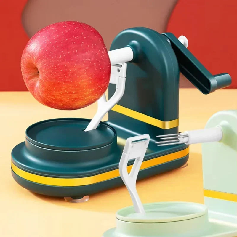 Clarify.pk stainless steel fruit peeler machine with hand crank and detachable components for easy peeling