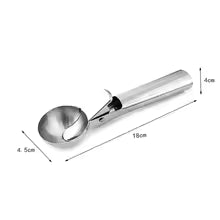 Clarify.pk stainless steel ice cream scoop with polished finish and ergonomic handle measuring 18 cm