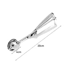 Clarify.pk stainless steel ice cream scoop with ergonomic handle measuring 20cm for easy scooping