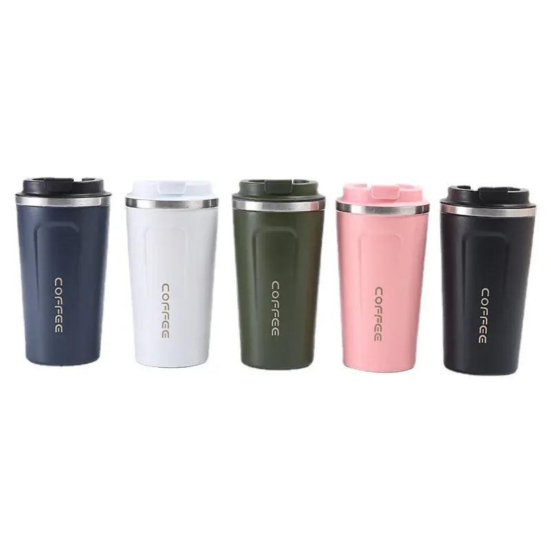 Clarify.pk stainless steel thermos mug set in blue white green pink and black colors